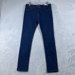 Galliano Skinny Jeans Womens Size 18 Mid Rise Dark Wash Denim Blue